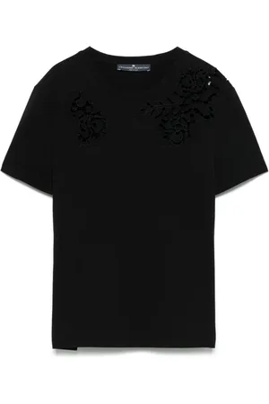ERMANNO SCERVINO T-Shirt mit Guipure-Spitzendetail