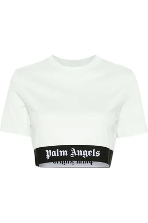 Palm Angels Cropped-T-Shirt mit Logo-Streifen