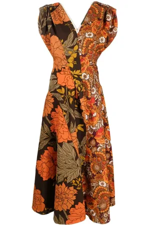 Colville Expressionist Kleid mit blumigem Print