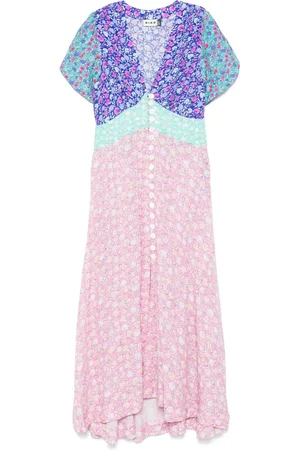 RIXO London Midikleid mit Blumen-Print