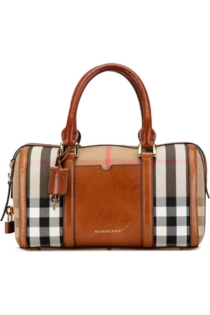 Burberry 2018-2024 Boston Tasche aus Alchester Sactorial Canvas mit House Check