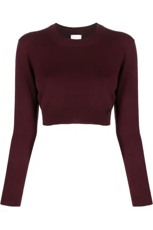Patou Cropped-Pullover mit rundem Ausschnitt