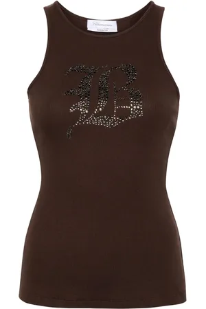 BLUMARINE Geripptes Trägershirt