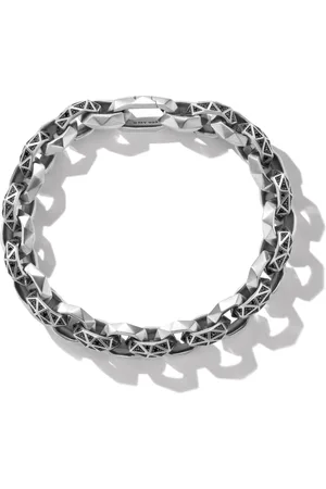 David Yurman Torqued Faceted Link Armband aus Sterlingsilber 11,6mm