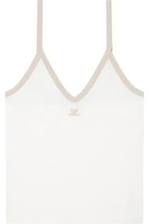 Courrèges Tanktop mit Kontrastborten