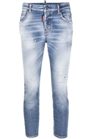 Dsquared2 Cropped-Jeans in Distressed-Optik
