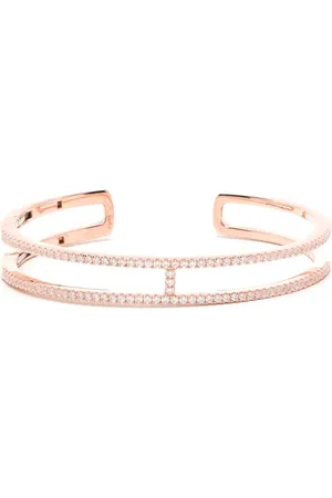 APM Monaco Double Line Armspange mit Pavé