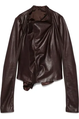 Rick Owens Bikerjacke mit tiefem Ausschnitt