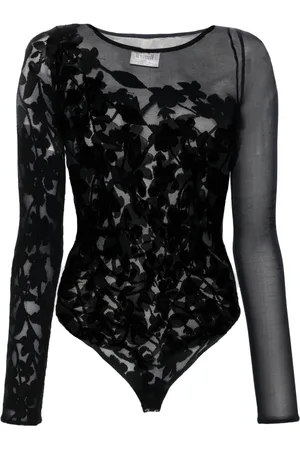 Wolford Body mit Blumen-Applikationen