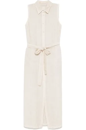 120% Lino Midikleid aus Leinen