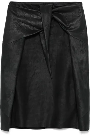 Rick Owens Midirock aus Leder