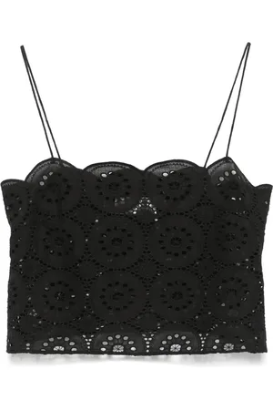 MATTEAU Cropped-Top mit Lochstickerei