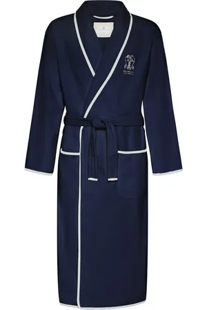 Brunello Cucinelli Bademantel mit Logo-Stickerei