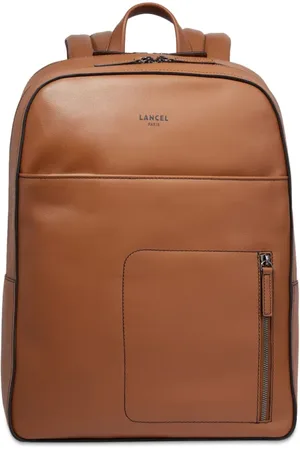 LANCEL Rucksack aus Leder mit Logo-Print