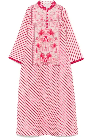 VERANDAH Midikleid mit diagonalen Streifen