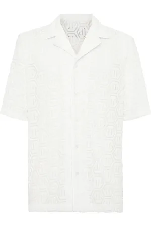 Philipp Plein Jacquard-Hemd mit Monogrammmuster