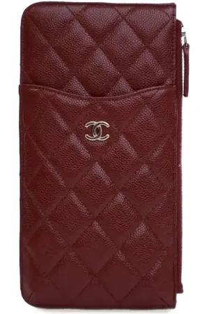 CHANEL 2020 gesteppte CC Caviar Flat Handyhülle