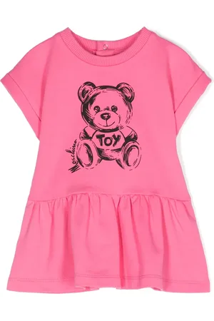 Moschino Rundhals-Kleid mit Teddy-Print