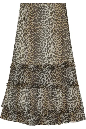 Ganni Rock mit Leoparden-Print