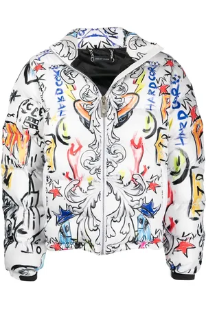 Philipp Plein Gefütterte Skull and Plein Jacke