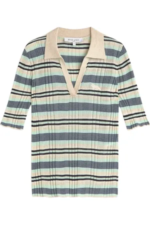 Maison Kitsuné Fein geripptes Poloshirt