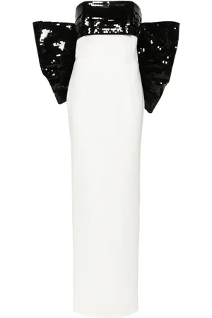 Monot Schulterfreie Robe mit Pailletten