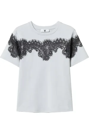 Twin-Set T-Shirt mit Spitzendetail