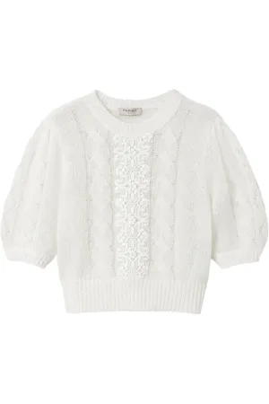 Twin-Set Pullover mit Spitzendetail