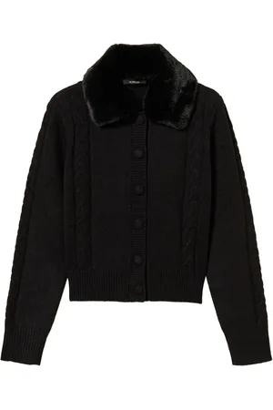 Twin-Set Cardigan mit Kragen aus Faux Fur