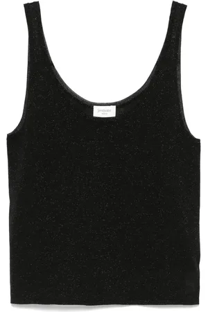 Saint Laurent Gestricktes Lurex-Top