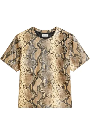 DRIES VAN NOTEN T-Shirt aus Leder