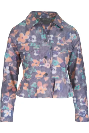 ODEEH Jacke mit Blumen-Print