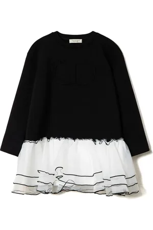 Twin-Set Kleid mit Organza-Rüschen