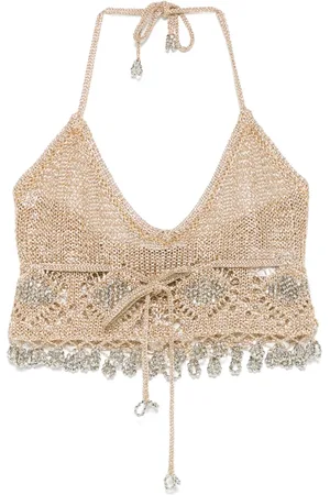 Paco rabanne Oberteil mit Lochstrickmuster