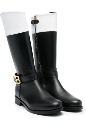 Balmain Stiefel mit Logo-Schild