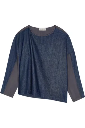 DRIES VAN NOTEN Jeansbluse mit Einsätzen