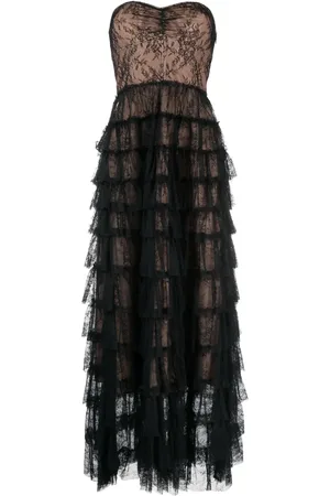 Twin-Set Maxikleid mit Chantilly-Spitze