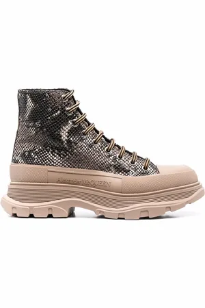Alexander McQueen Stiefel in Schlangenleder-Optik