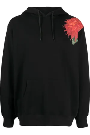 YOHJI YAMAMOTO Hoodie mit Blumen-Print