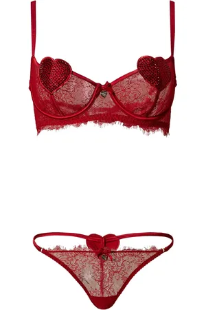 Twin-Set Balconette-BH- und G-String-Set aus Spitze