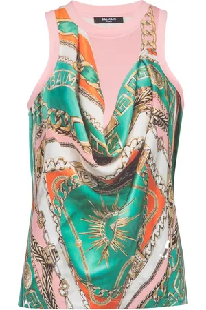 Balmain Top mit Foulard-Print
