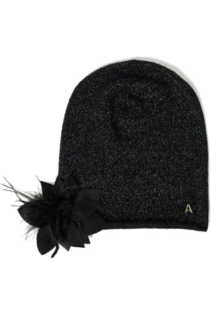 Twin-Set Beanie mit Blumenbrosche
