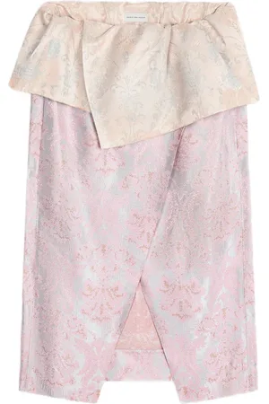 DRIES VAN NOTEN Klassischer Jacquard-Midirock