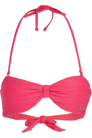 Karl Lagerfeld Geripptes Bandeau-Bikinioberteil