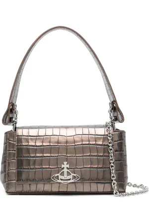Vivienne Westwood Mittelgroße Schultertasche mit Haselnussbraun