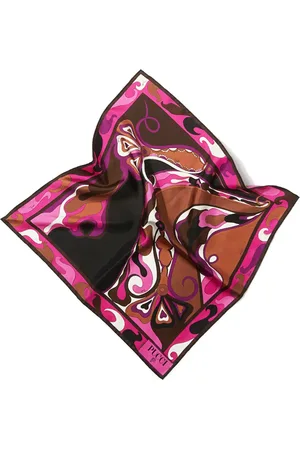 Puccini Kleiner Seidenschal mit Orchidee-Print