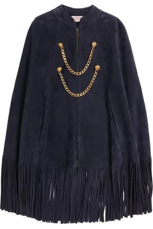 VALENTINO GARAVANI Wildleder-Cape mit Fransen