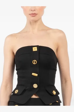 FRANCOISE Buttoned strapless top