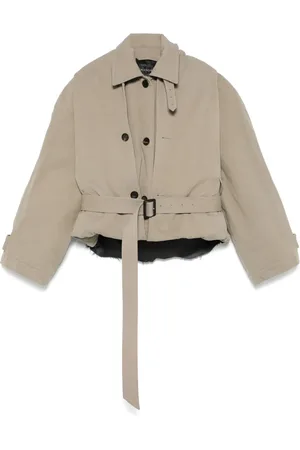 Balenciaga Kurzer Trenchcoat mit Kapuze