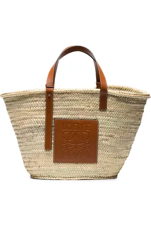 Loewe Beuteltasche mit Ledereinsatz